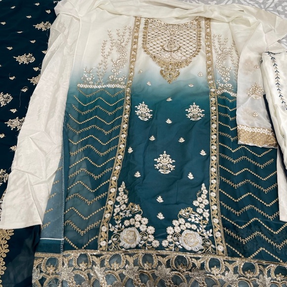 🌹PAKISTANI UNSTITCHED SHALWAR KAMEEZ THREE PIECE SUIT🌹 - Picture 6 of 8